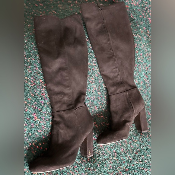 ‼️RARE‼️🎸SAM EDELMAN🎸🔥NWT🔥Carlson Faux Suede Knee-High Boots—8 - Picture 7 of 16